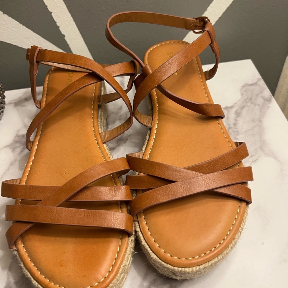Brown beach sandles
